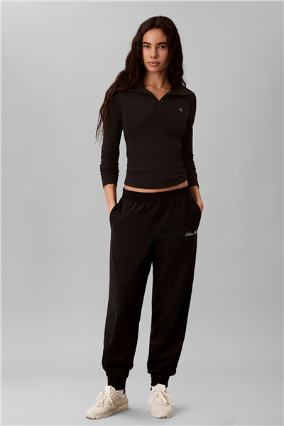 Calvin Klein Heavy Jersey Jogger- Graphic Kadın Pijama Altı Siyah
