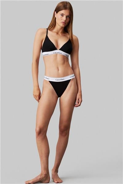 Calvin Klein High Leg Tanga Kadın Külot Siyah