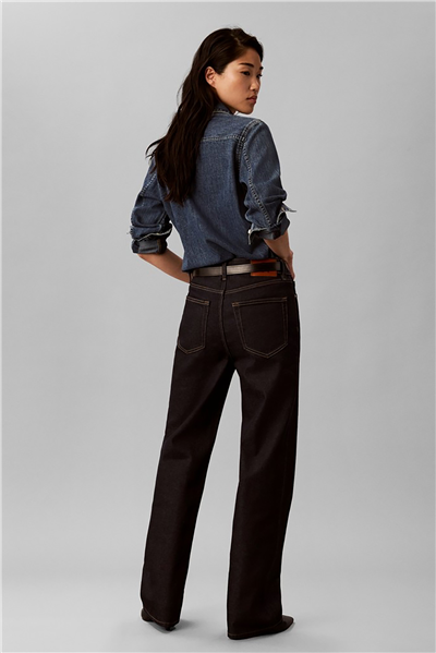Calvin Klein High Rise Loose iconic indigo Kadın Jean Pantolon
