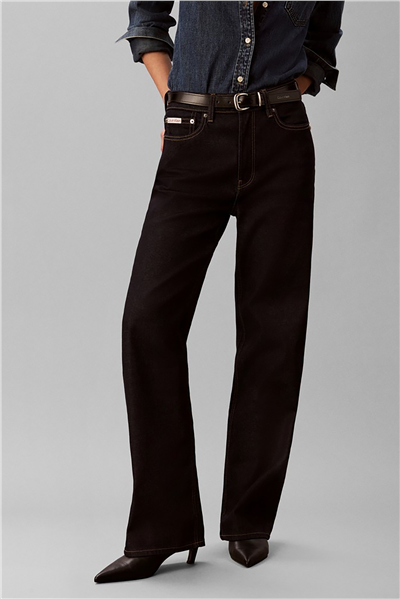 Calvin Klein High Rise Loose iconic indigo Kadın Jean Pantolon