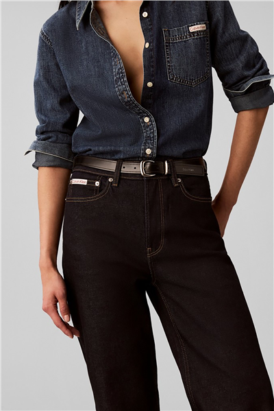 Calvin Klein High Rise Loose iconic indigo Kadın Jean Pantolon
