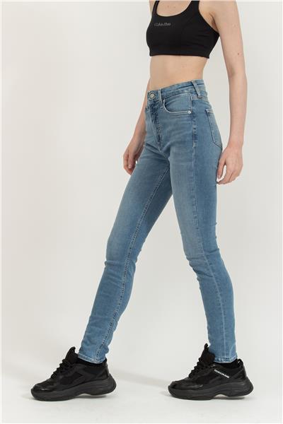 Calvin Klein High Rise Skinny Kadın Jean Pantolon Lacivert