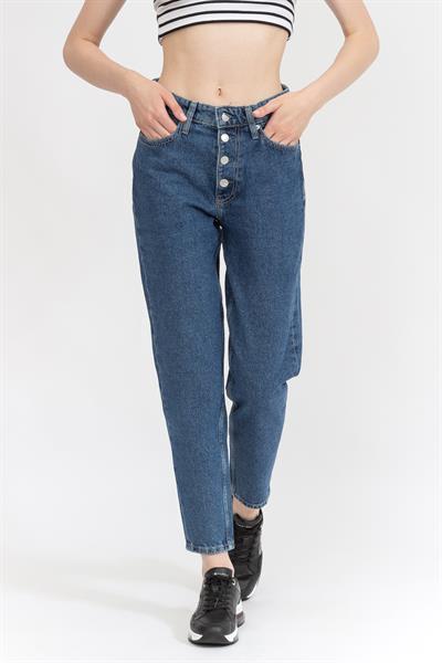 Calvin Klein High Rise Skinny Kadın Jean Pantolon Lacivert