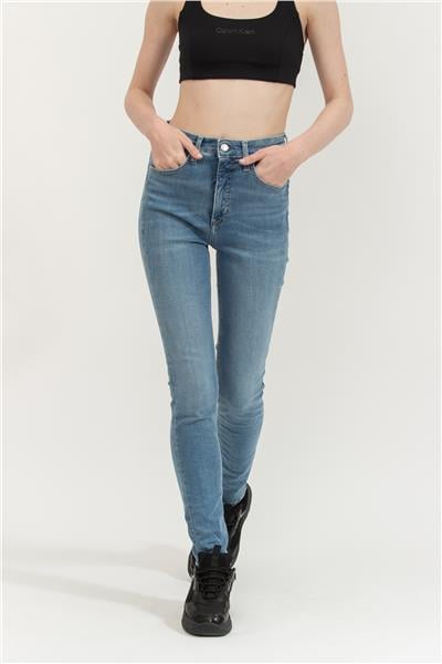 Calvin Klein High Rise Skinny Kadın Jean Pantolon Lacivert