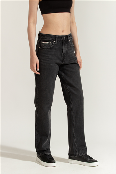 Calvin Klein High Rise Straight M Kadın Jean Pantolon