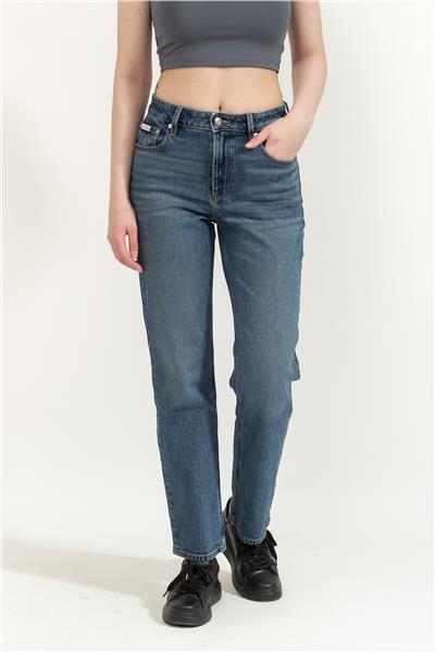 Calvin Klein High Rise Straight Stanton Kadın Jean Pantolon