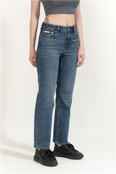 Calvin Klein High Rise Straight Stanton Kadın Jean Pantolon