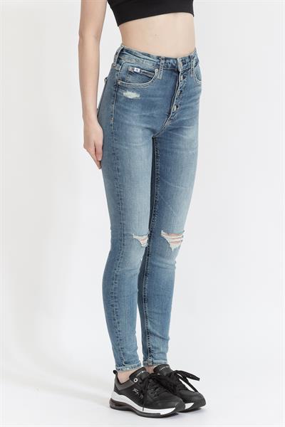 Calvin Klein High Rise Super Skinny Ankle Kadın Jean Pantolon Lacivert