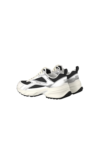 Calvin Klein Hike Run Ckstripe Mesh Met Kadın Sneaker Siyah