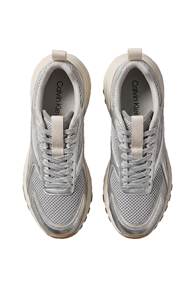 Calvin Klein Hike Runn Ck Stripe Mesh-Lth Met Kadın Sneaker Gri