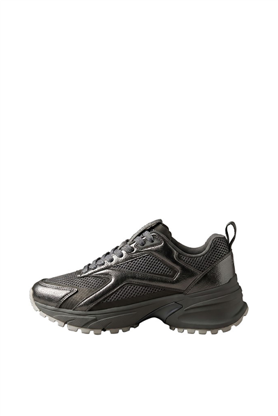 Calvin Klein Hike Runn Ck Stripe Mesh-Lth Met Kadın Sneaker Gri