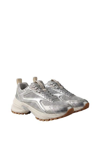 Calvin Klein Hike Runn Ck Stripe Mesh-Lth Met Kadın Sneaker Gri