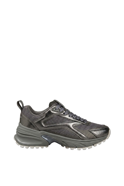 Calvin Klein Hike Runn Ck Stripe Mesh-Lth Met Kadın Sneaker Gri