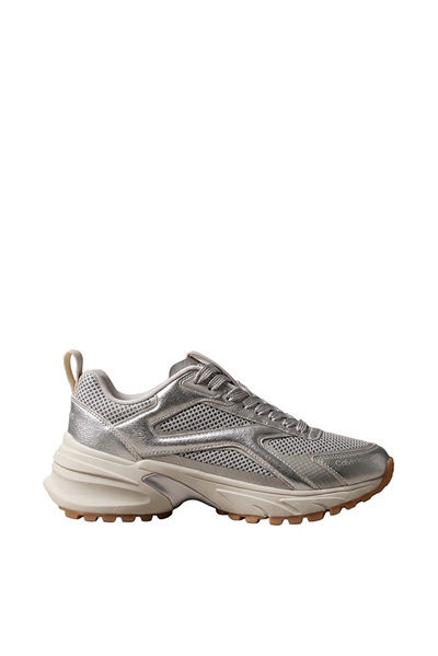 Calvin Klein Hike Runn Ck Stripe Mesh-Lth Met Kadın Sneaker Gri