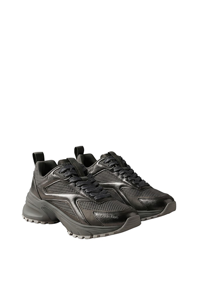 Calvin Klein Hike Runn Ck Stripe Mesh-Lth Met Kadın Sneaker Gri