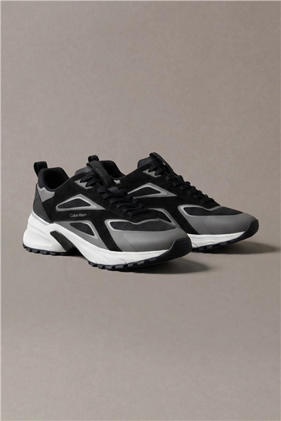 Calvin Klein Hike Runner Ck Stripe Mix Ny-Su Erkek Sneaker Siyah
