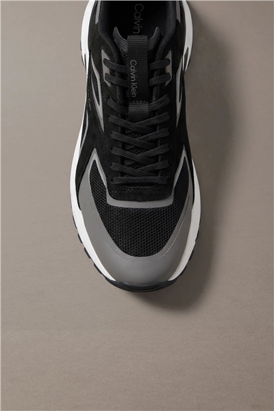 Calvin Klein Hike Runner Ck Stripe Mix Ny-Su Erkek Sneaker Siyah