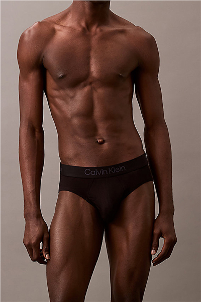 Calvin Klein Hip Brief 3Pk Erkek 3lü Boxer Siyah