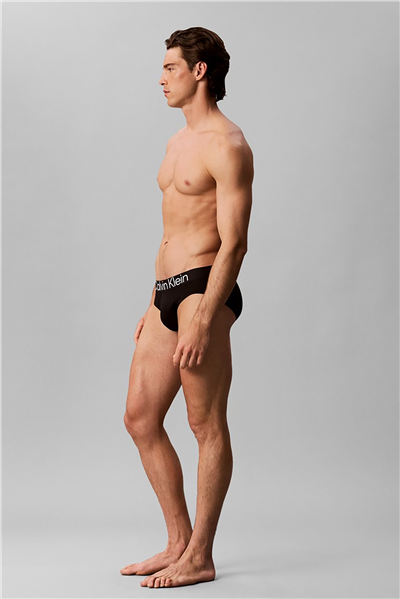 Calvin Klein Hip Brief 3Pk Erkek 3lü Boxer Siyah