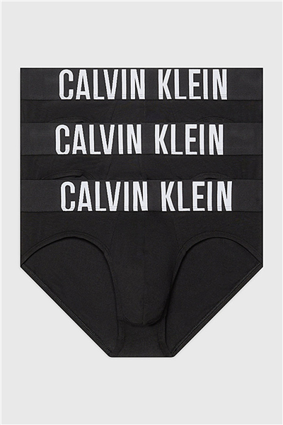 Calvin Klein Hip Brief 3Pk Erkek 3lü Boxer Siyah