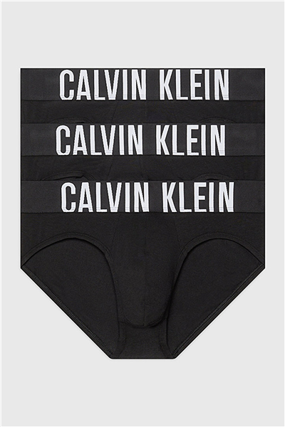 Calvin Klein Hip Brief 3Pk Erkek 3lü Boxer Siyah