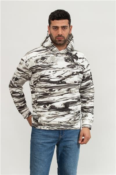 Calvin Klein Horizon Aop Erkek Kapüşonlu Sweatshirt