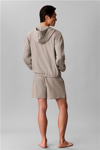 Calvin Klein Icon Essnl L/S Full Zıp Hoodıe Erkek Pijama Üstü Gri