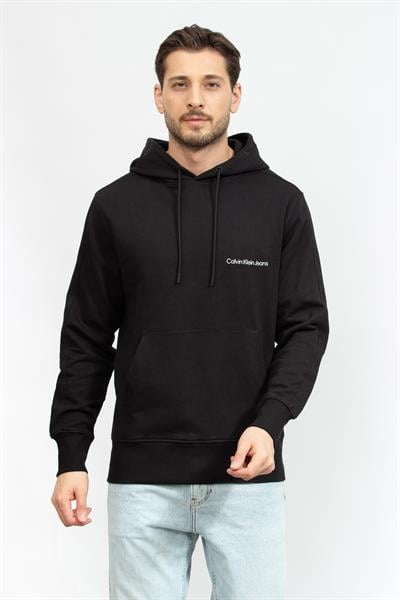 Calvin Klein Institutional Erkek Kapüşonlu Sweatshirt