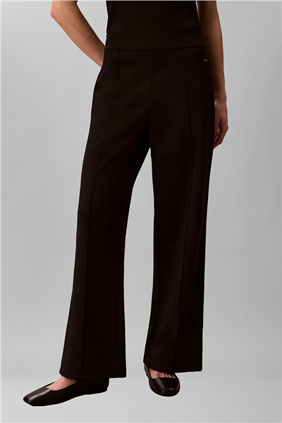 Calvin Klein Interlock Wıde Leg Pull On Pant Kadın Pantolon Siyah