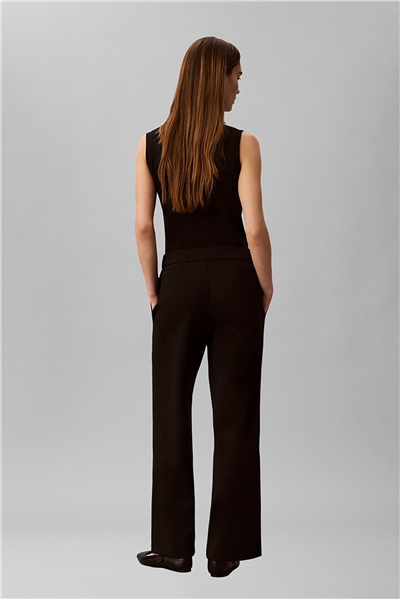 Calvin Klein Interlock Wıde Leg Pull On Pant Kadın Pantolon Siyah