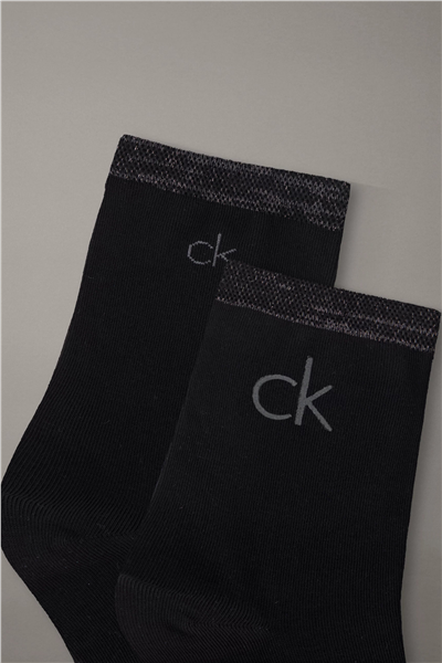 Calvin Klein Kadın 2li Çorap Siyah