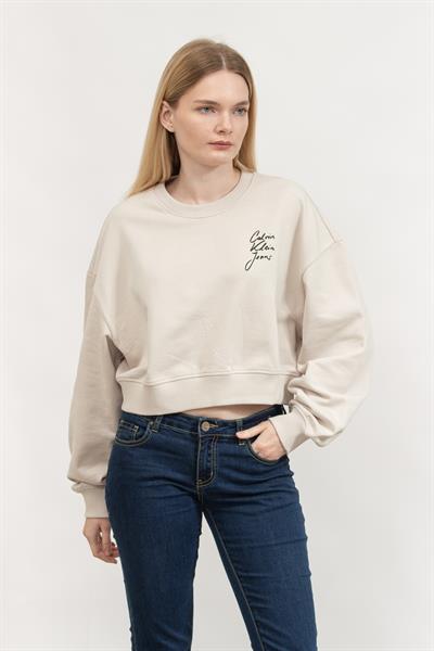 Calvin Klein Kadın Bisiklet Yaka Sweatshirt