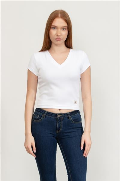 Calvin Klein Kadın Bisiklet Yaka T-Shirt