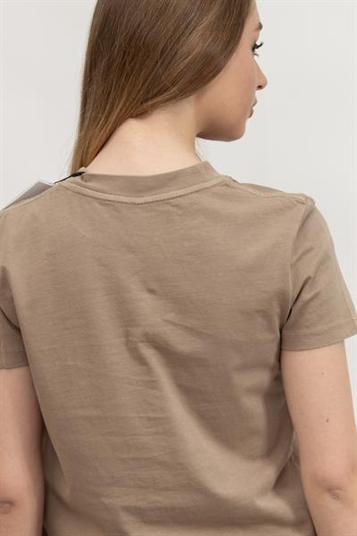 Calvin Klein Kadın Bisiklet Yaka T-Shirt Gri