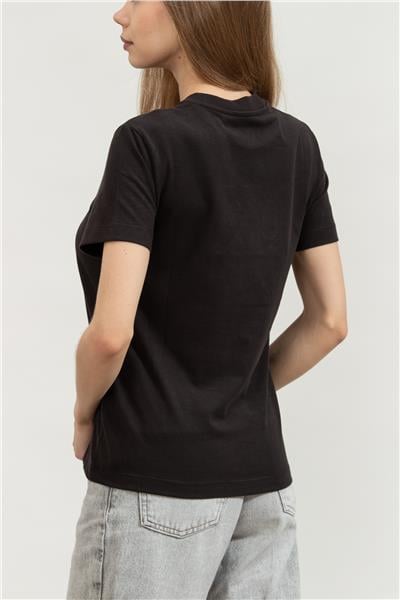 Calvin Klein Kadın Bisiklet Yaka T-Shirt Siyah