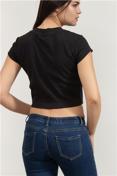 Calvin Klein A- Monogram Baby Tee Kadın Bisiklet Yaka T-Shirt