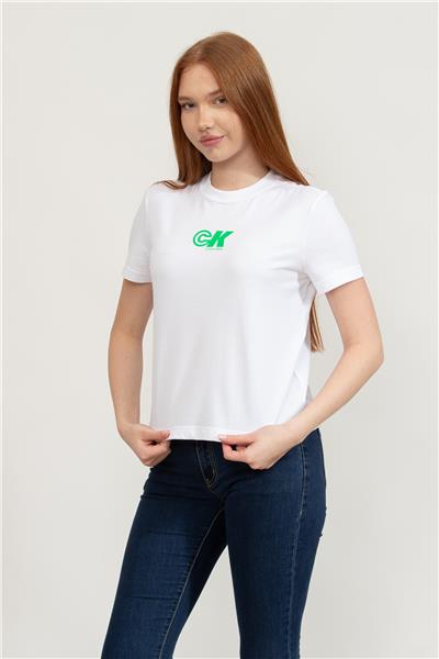 Calvin Klein Kadın Bisiklet Yaka T-Shirt