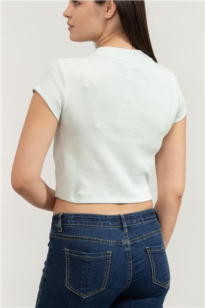 Calvin Klein A- Monogram Baby Tee Kadın Bisiklet Yaka T-Shirt