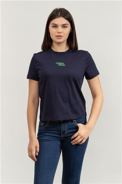Calvin Klein Kadın Bisiklet Yaka T-Shirt