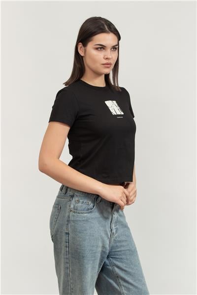 Calvin Klein Kadın Bisiklet Yaka T-Shirt