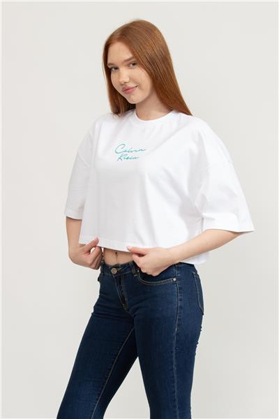 Calvin Klein Kadın Bisiklet Yaka T-Shirt