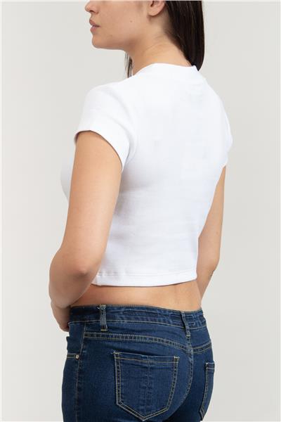 Calvin Klein A- Monogram Baby Tee Kadın Bisiklet Yaka T-Shirt