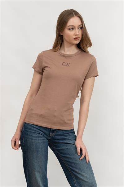 Calvin Klein Kadın Bisiklet Yaka T-Shirt