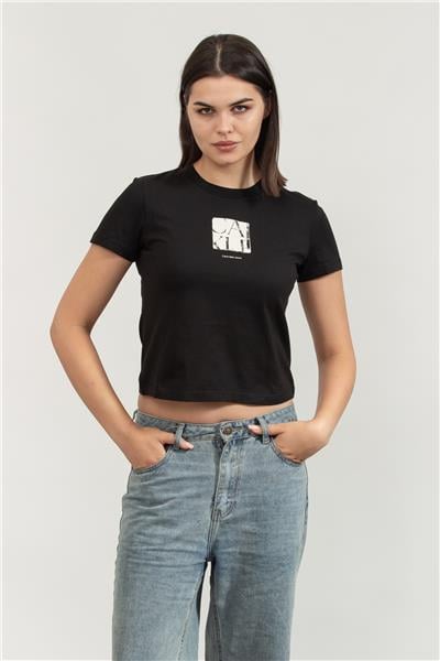Calvin Klein Kadın Bisiklet Yaka T-Shirt