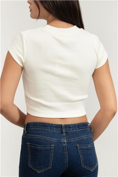 Calvin Klein A- Monogram Baby Tee Kadın Bisiklet Yaka T-Shirt