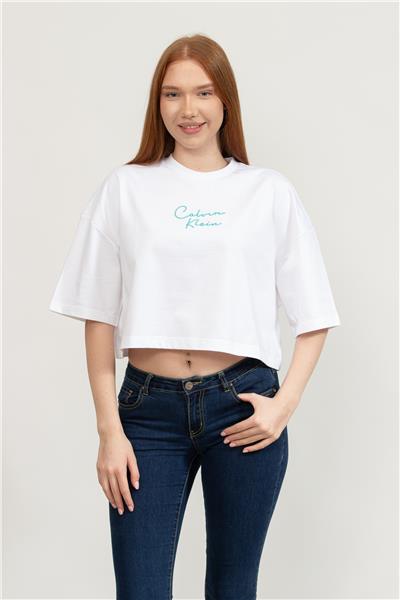 Calvin Klein Kadın Bisiklet Yaka T-Shirt