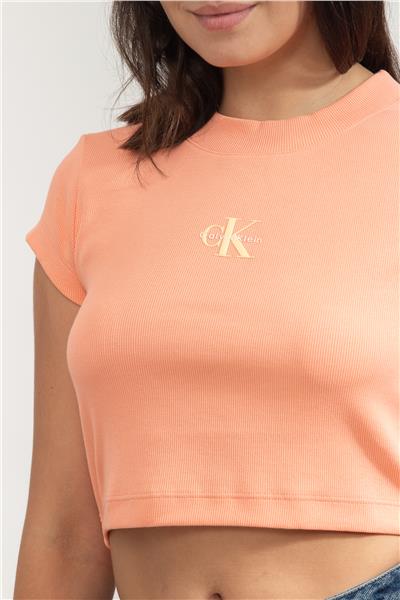 Calvin Klein A- Monogram Baby Tee Kadın Bisiklet Yaka T-Shirt