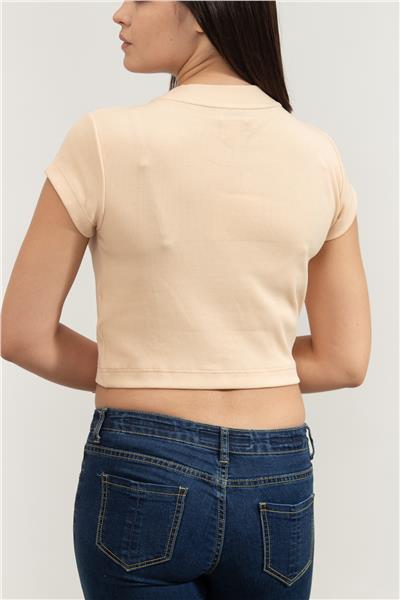 Calvin Klein A- Monogram Baby Tee Kadın Bisiklet Yaka T-Shirt