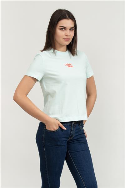 Calvin Klein Kadın Bisiklet Yaka T-Shirt