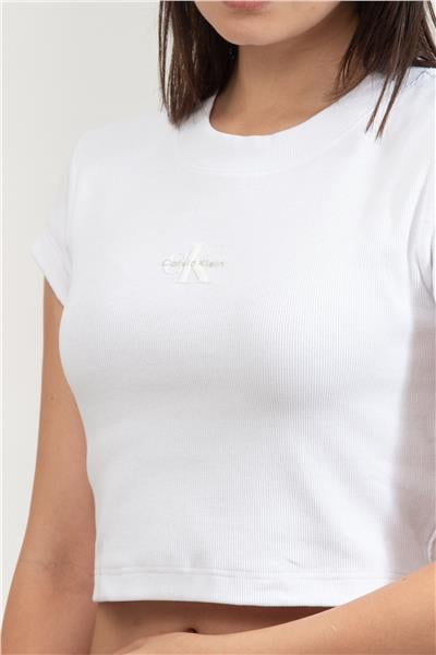 Calvin Klein A- Monogram Baby Tee Kadın Bisiklet Yaka T-Shirt